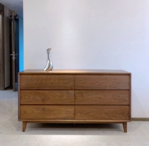 Tomorrow wood made white wax cherry hard maple black walnut all solid wood without paint Nordic simple mask multiple bucket cabinet customized