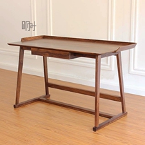 Tomorrow wood made simple white wax cherry hard maple black walnut full pure log modern writing desk can be customized