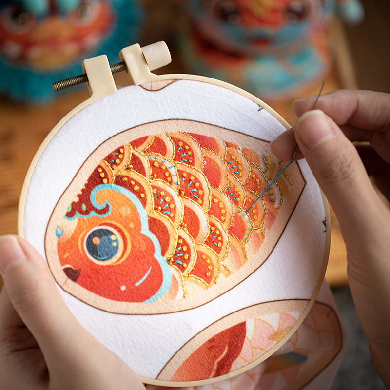 Aka Peace Talisman Embroidery DIY Material Kit, - Thumbnail 4