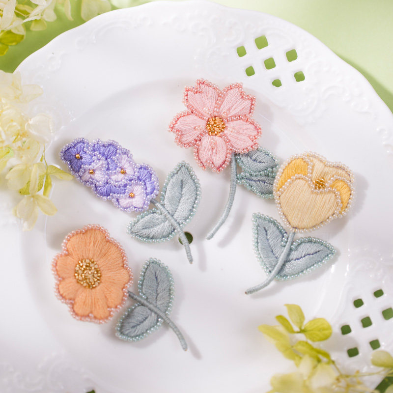 Aka Hand Embroidery DIY Material Kit Floral - Thumbnail 5