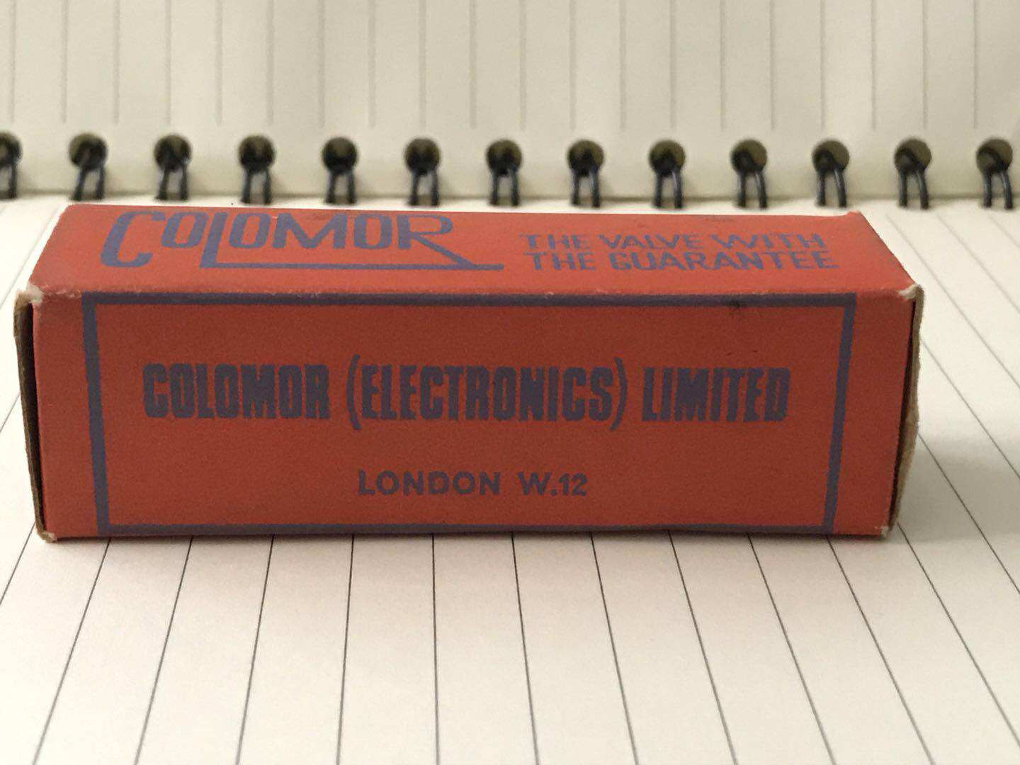 Early new British C0LOMOR LIMITED ECC83=12AX7 Circular Long Half Screen Bill Pipe Ancestor