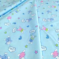 Cartoon Small Bear Pure Cotton Twill Cloth Material Full Cotton Bed fabric set to make kindergarten bed linen quilted pillowcase Three sets