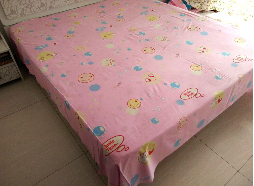 Cartoon Laughs Face Baby Boy's Bed Goods Fabric 2 35 m Wide Diagonal Textured Pure Cotton Cloth Set To Be Bed Sheet Quilt