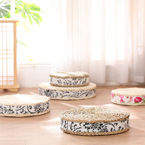 Bushel cushion straw woven tatami cushion floor mat meditation cushion thickened Baiver cushion kneeling cushion for home tea road straw cushion