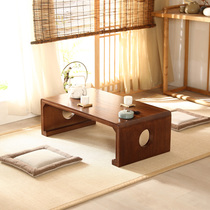 Hot sell solid wood tatami Japanese style antique tea art table minimalist floating window short table Home Meditation Sitting Table Balcony Table