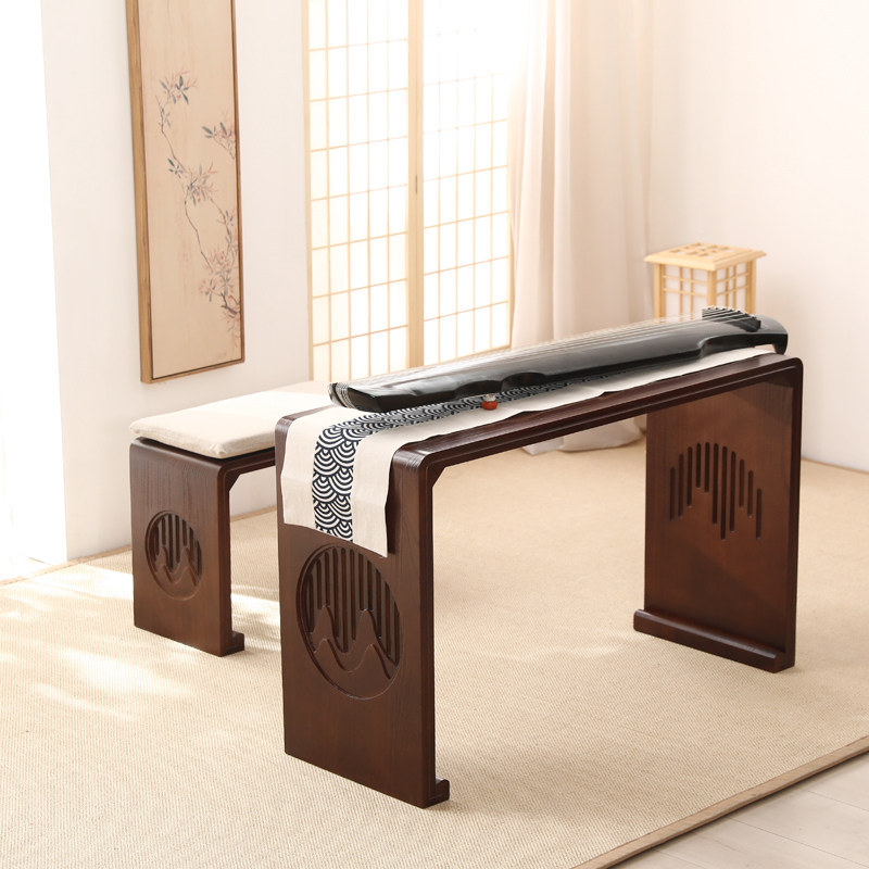 Real Wood Cellist Resonance Guqin Table New Chinese Calligraphy Table Zen of Chinese Calligraphy Table Manuscripts of Painting and Painting Table Guzheng Desk Bench