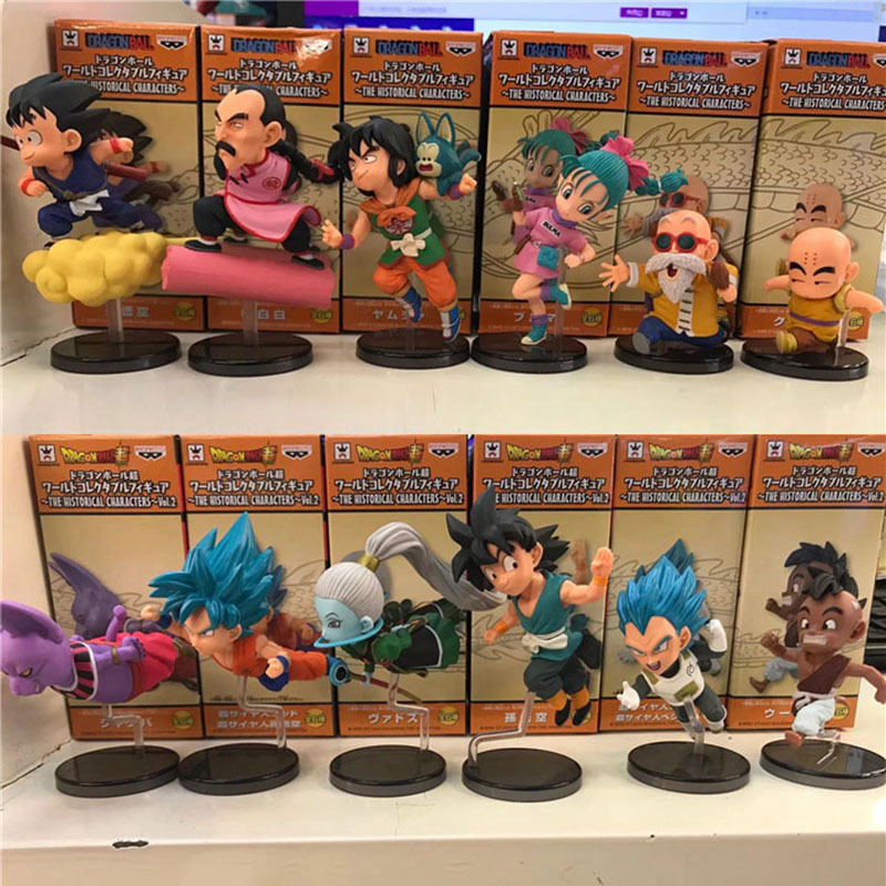 Dragon Ball Wcf 30Th Anniversary Running and Flying Edition 6 Types: Xangpa, Bados, Goku, Krillin Box Egg Figures
