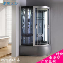 Factory direct overall toilet shower room with high Basin bathtub steam tempered glass door partition luxury bathroom