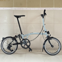 Fuyao 2024 new brompton British Xiaobu folding bicycle moonlight white P Line 4 speed
