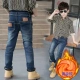 Quần áo bé trai quần jeans cộng với nhung dày mùa thu đông 2018 mới cho bé quần dài ấm áp trong đôi chân trẻ lớn