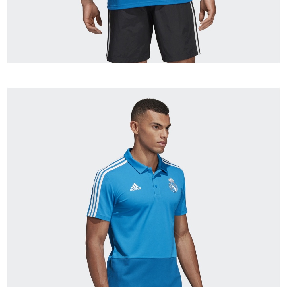 Adidas chính thức Adidas REAL POLO bóng đá nam Real Madrid áo polo ngắn tay DZ9308 - Áo polo thể thao áo polo oversize