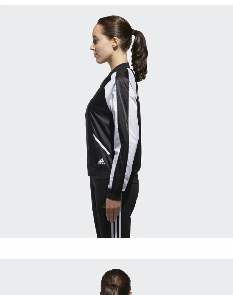 阿迪达斯 adidas 女士复古飞行夹克 外套 图3