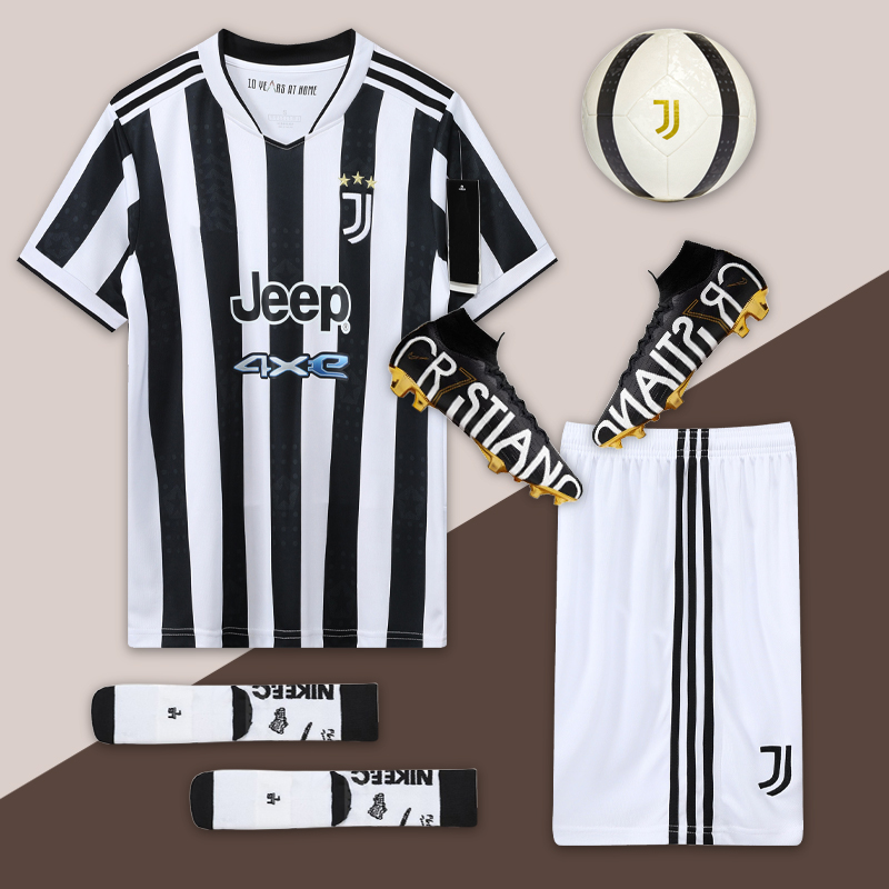 2021 new season Juventus home football jersey customization No 7 Cristiano Ronaldo children's football suit suit customization