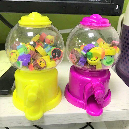 Large number of creative fruit styling twisted egg machine eraser