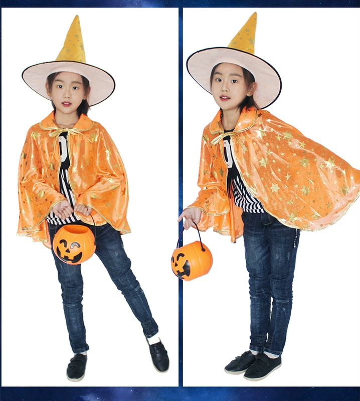 Halloween trẻ em trang phục bé gái công chúa quần áo nhà ảo thuật phù thủy nhỏ áo choàng áo bé trai ma quỷ vũ hội trang phục