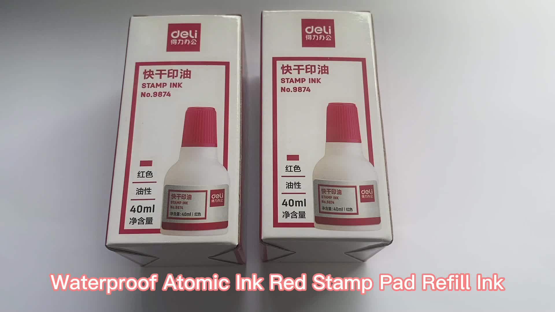 Waterproof Atomic Ink Red Stamp Pad 