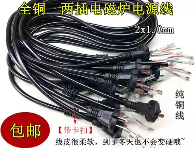  10A ultra-soft 1 4 meters pure copper wire induction cooker power cord All copper 1 square induction cooker wire 2 cores