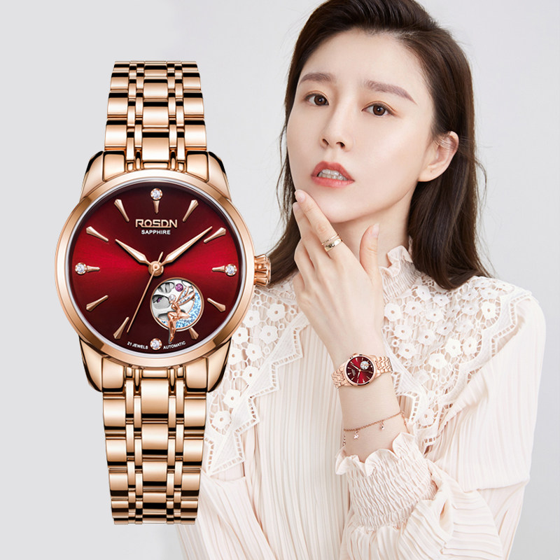 Laoshidun watch women's automatic mechanical watch couple models waterproof fashion women's watch famous brand men's watch 2021 new