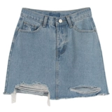Летняя однотонная цветная джинсовая юбка, приталенная мини-юбка, в корейском стиле, высокая талия, А-силуэт