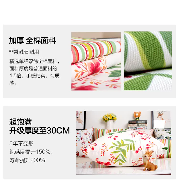 đệm ghế sofa gia đình gối che lớn lõi vuông vườn vải tựa lưng chứa sống giường bông gối - Trở lại đệm / Bolsters ghế sofa tựa lưng