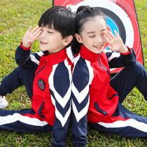 Primary and secondary school uniforms set Spring and Autumn costumes college style three-piece sportswear class uniforms baseball uniforms