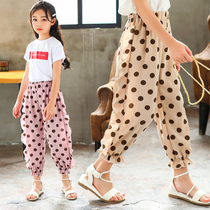 Childrens Clothing Girl Mosquito-Proof Pants Thin Summer Ice Silk Children Casual Long Pants Girl Light Cage Pants Spring Autumn New