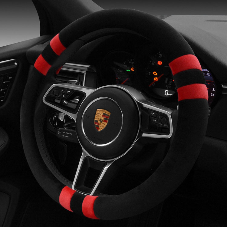 Car steering wheel cover short plush car handle cover medium size 38cm universal handle cover interior BT-607