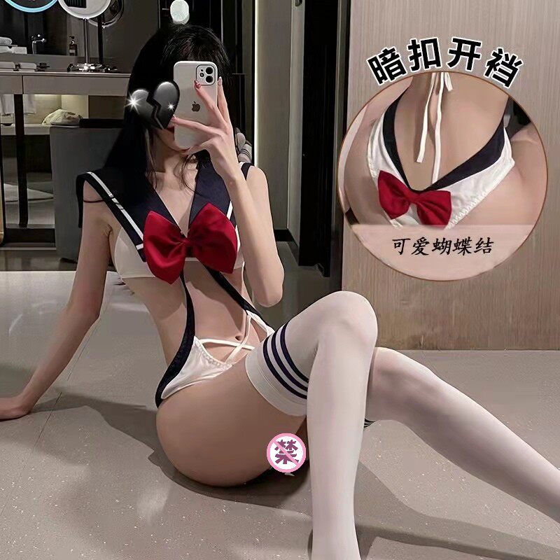High-end Erotics Lingerie Sexy Campus Jk Uniforms Small Chest Passion Seductive Pyjamas Fire Horseradish-free Joint Clothes 