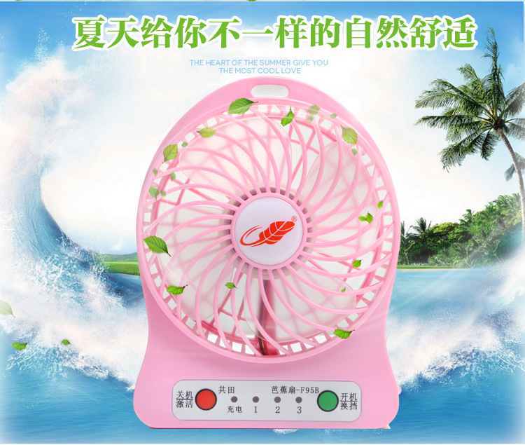 USB Rechargeable Mini Small Fan Student Dormitory Silent Portable Desktop Battery