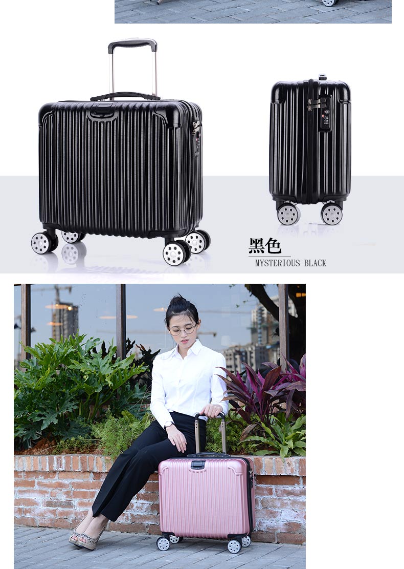 Máy bay lên máy bay vali 18 inch nữ nhỏ xe đẩy trường hợp nam siêu nhẹ kinh doanh mật khẩu hộp hành lý du lịch - Va li túi xách du lịch nam