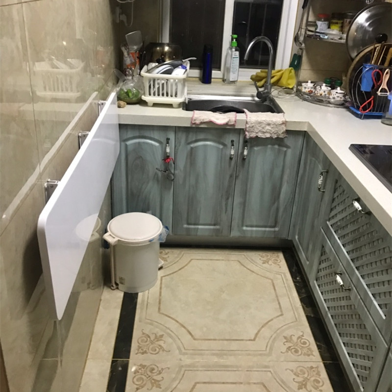 Kệ gấp miễn phí đấm tường nhà bếp lưu trữ bảng điều khiển tường phòng tắm treo từ phân vùng bàn gấp - Bàn bàn xếp thông minh