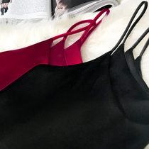 U N Q Refreshing Elegant Microelastic Satin Sexy vneck Vest base shirt