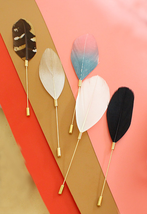 Broche femme en plume - Ref 1172259 Image 10
