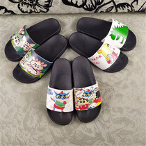 Cute Cartoon Crayon Small New Summer Slippers Women Fashion Outside Wearing Bath Indoor Outdoor Non-slip Lovers Korean version