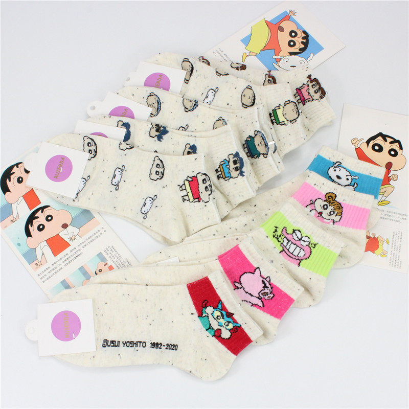 (5 double) crayons small new perimeter socks cotton socks sock short socks