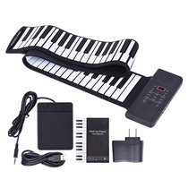 88-key folding silicone hand-rolled electronic keyboard thickened hand-rolled piano with chord version of the sustainer