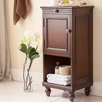 Environmental Friendly American Toilet Small Bathroom Side Cabinet Side Cabinet Living-room Living-room Containing Lockers Waterproof Solid Wood Standing Cabinet