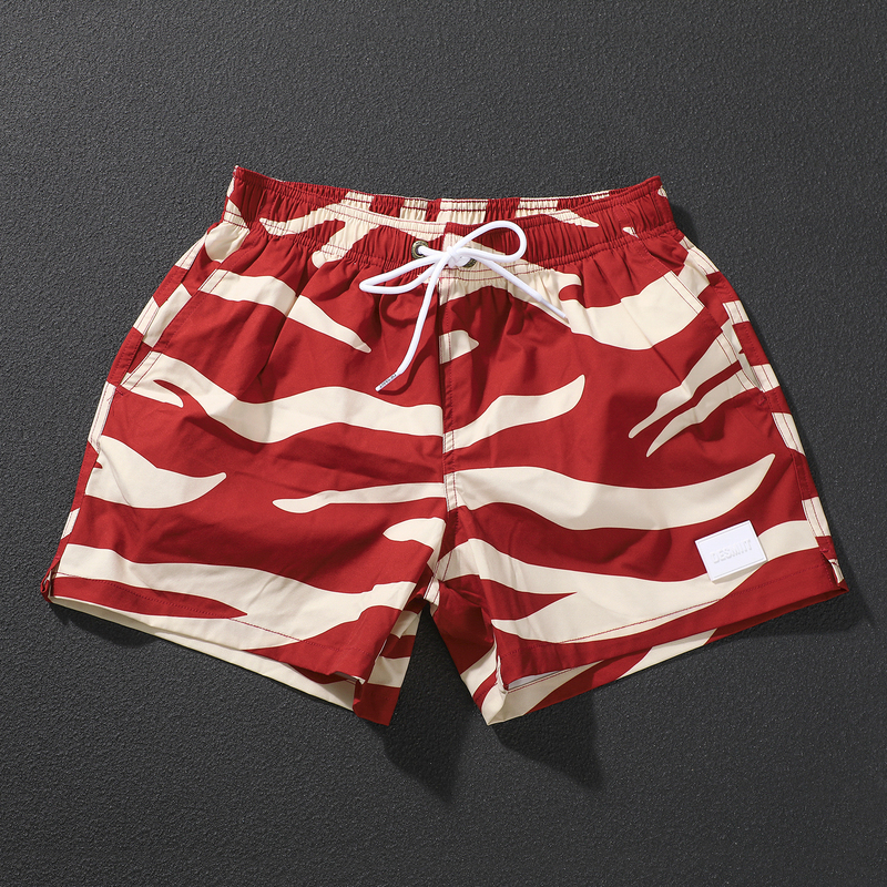 Desmiit Vacation Style Men's Camouflage Shorts New Quick-Drying Water-Resistant Beach Shorts Trendy Dopamine Three-Quarter Shorts