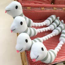 Daily Single Pet Cat Dog Toy White Small Snake Rope Tie Finish Tooth Doll