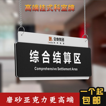 High-grade office tag doorplate hall listing single-sided hanging department room sign custom-made