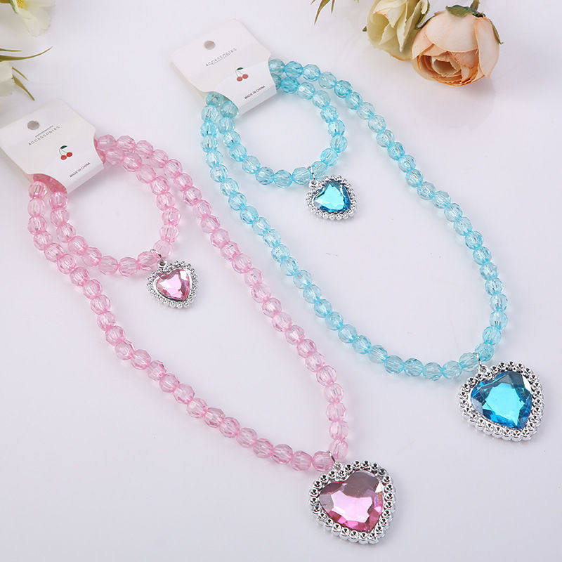 Children Necklace Ice Chic Edge Female Princess Sufia Love Sa Ana Bracelet Birthday Gift Suit Jewellery-Taobao