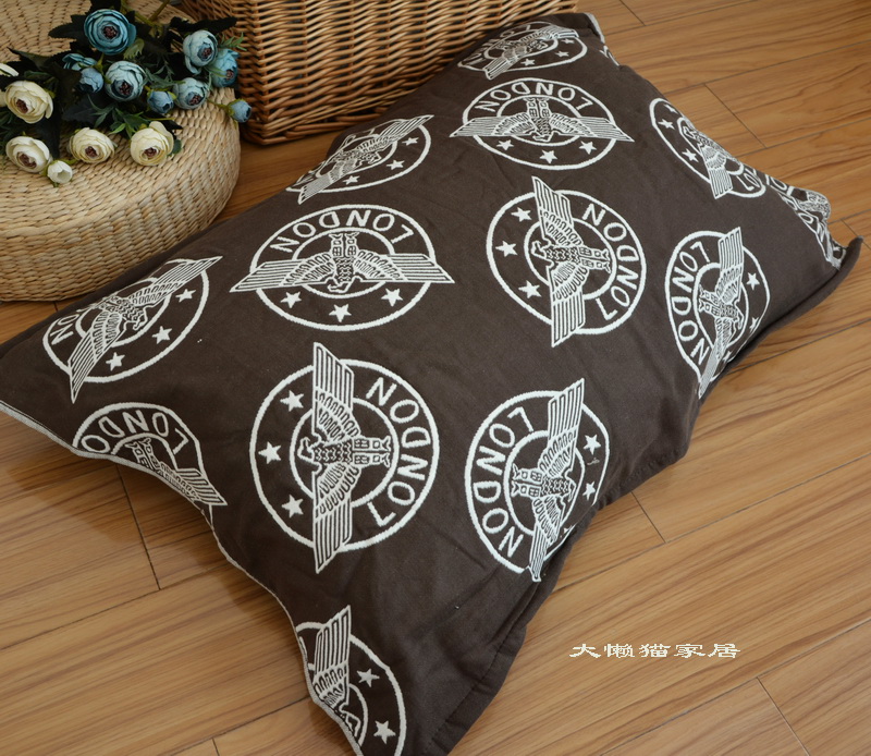 3 jacquard dệt bông lớp sợi 40 người đàn ông cảm thấy thoải mái thở khăn thấm bụi bẩn tối đơn - Khăn gối vỏ gối nằm