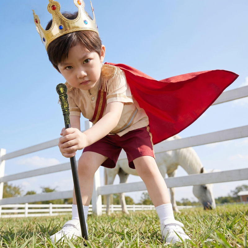 Children's Performance Costumes for June 1St, Disney Boys' Fairy Tale Character Prince Costume, Cosplay King Outfit with Cape