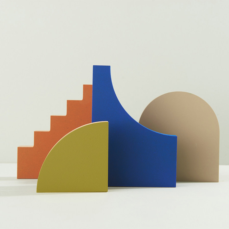 DNJ Home Morandi Pure Color Handcrafted Geometric Solid Photo Prop Swing Piece Jewelry Cosmetic Creative Decoration