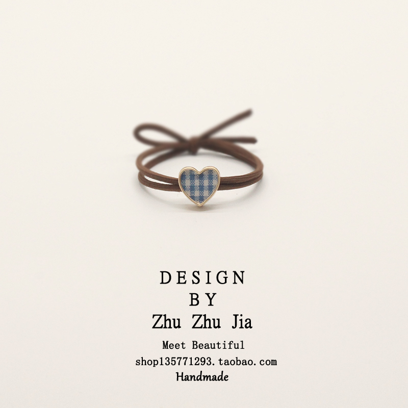 Đầu dây đeo vòng tay sử dụng hai vòng tóc dây tóc nữ phiên bản Hàn Quốc dễ thương in vải lưới buộc tóc cao su Sen nữ - Vòng đeo tay Clasp vòng tay gỗ