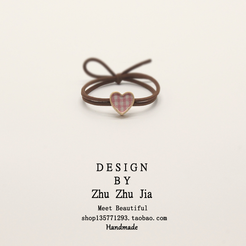 Đầu dây đeo vòng tay sử dụng hai vòng tóc dây tóc nữ phiên bản Hàn Quốc dễ thương in vải lưới buộc tóc cao su Sen nữ - Vòng đeo tay Clasp vòng tay gỗ