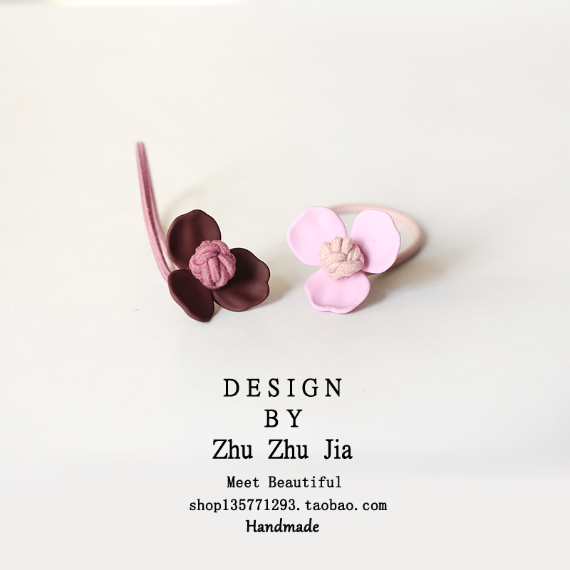 Đầu dây tóc vòng tóc dây đeo bao da cao su hạnh phúc Hàn Quốc nhỏ tươi đơn giản cá tính đuôi ngựa phụ kiện tóc dây buộc tóc cổ trang