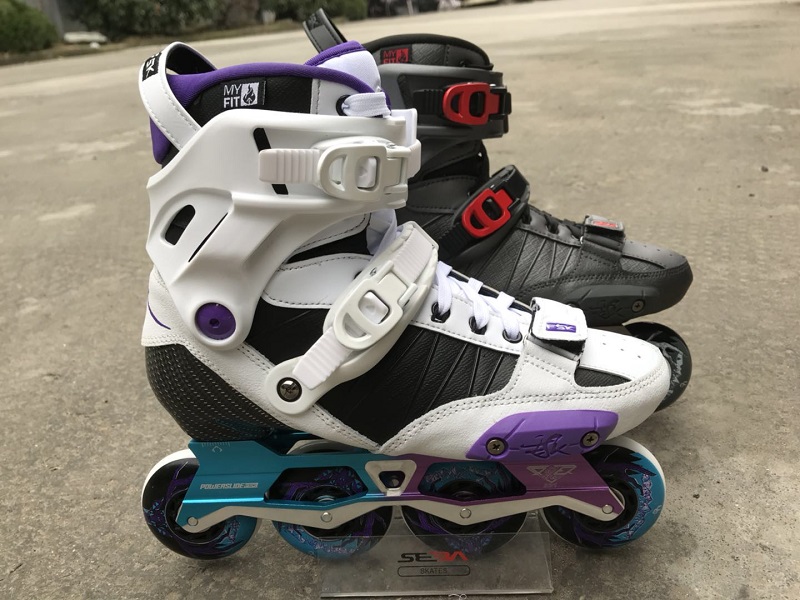 18 years new German brand Baoshi Lai POWERSLID professional FSK roller skates EVO adult flat flower shoes