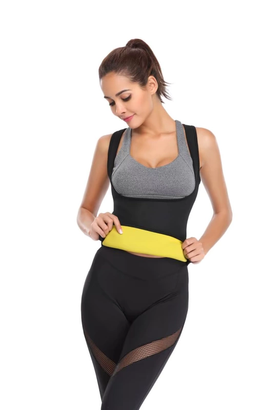 Quần áo thể thao thấm mồ hôi neoprene neoprene chất liệu lặn eo bụng hỗ trợ ngực corset vest 9067