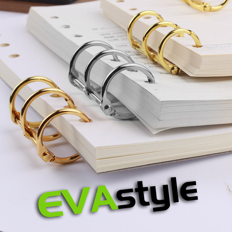 Iron ring binding opening 3 loose-leaf rings punch six holes three-ring iron ring metal buckle gold inner ring diameter 20MM